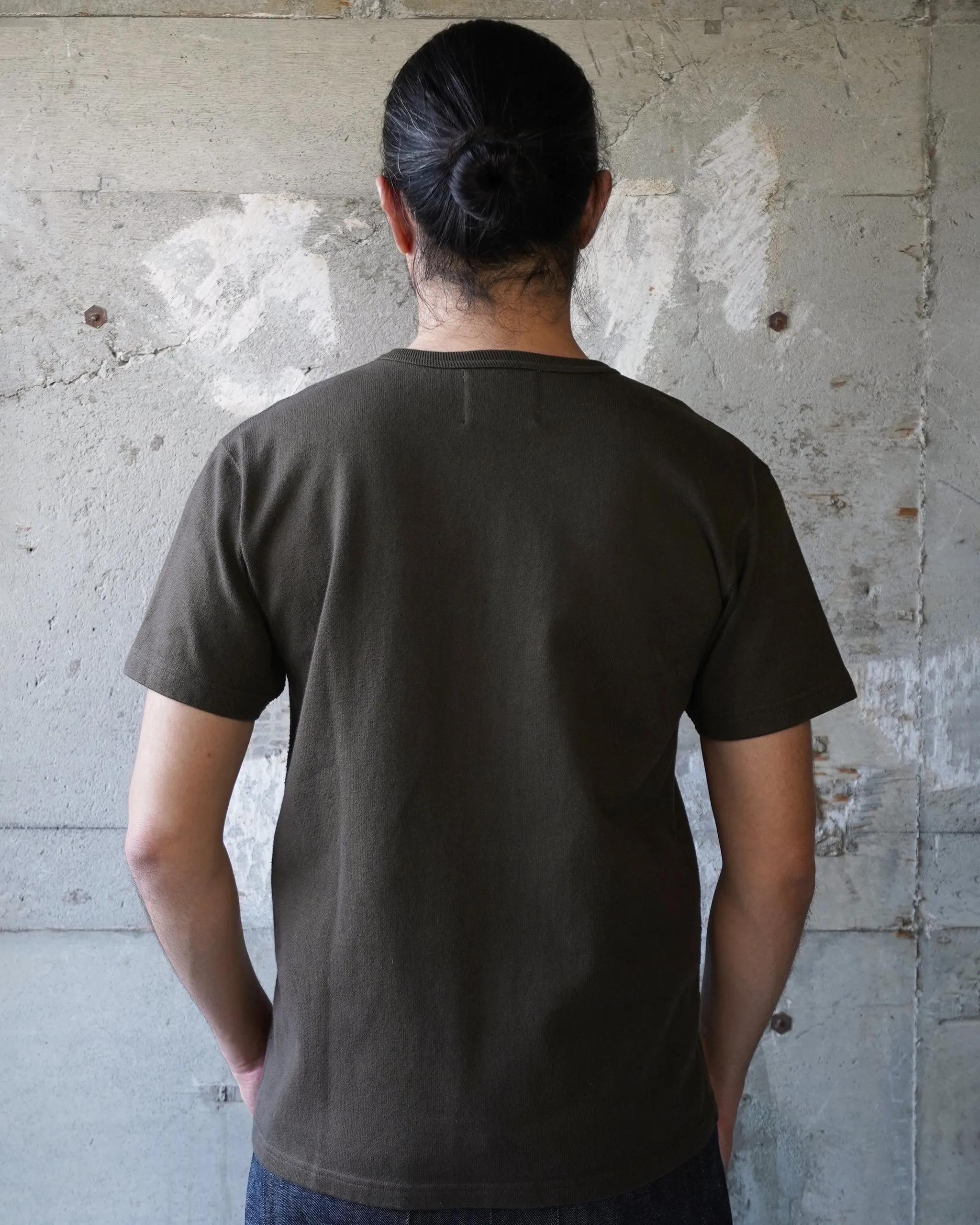 Wonder Looper 409gsm Double Heavyweight T Shirt - Khaki Green