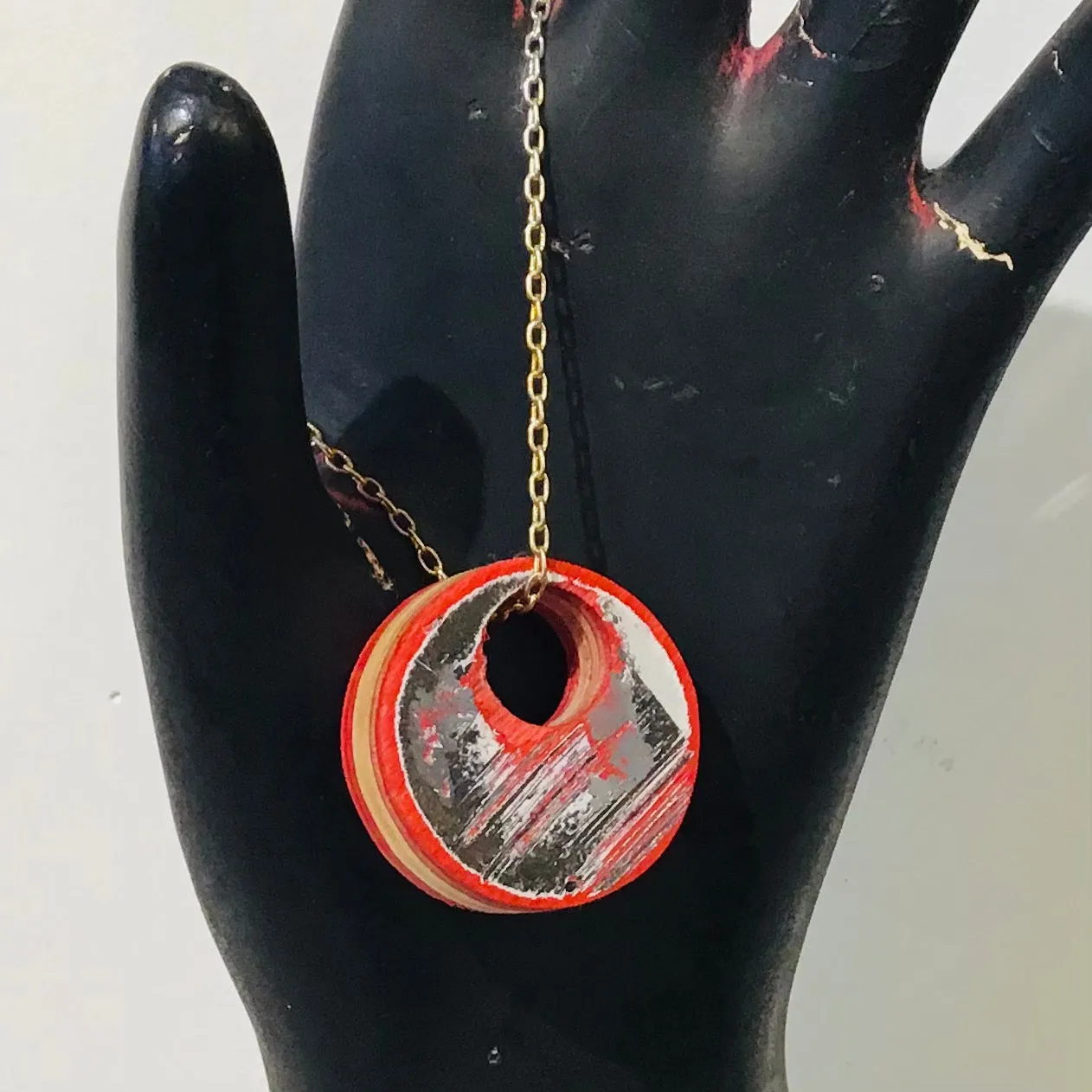Wood Pendant Necklaces by Pocket Woodwork