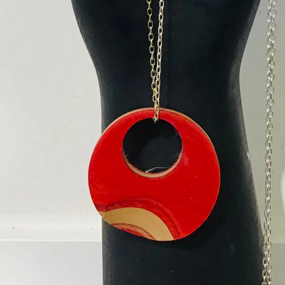 Wood Pendant Necklaces by Pocket Woodwork